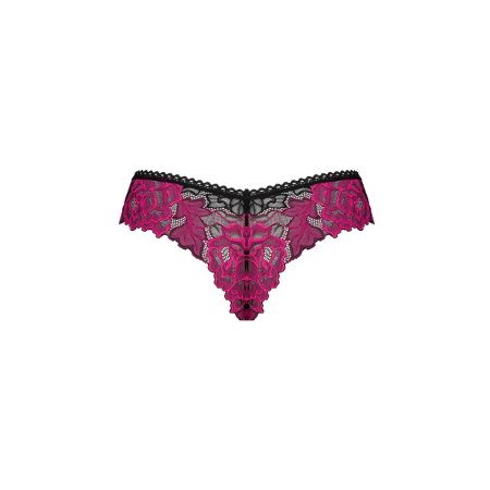 Obsessive Rosenty Panty XS/S - Black Lace & Rose Detail Comfort Fit
