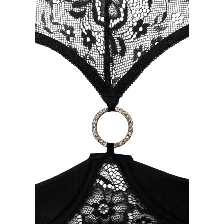 Cottelli Collection Shelf Bra Set 85B/L with Lace and Decorative Ring