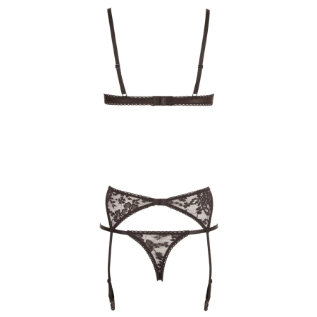 Cottelli Collection Femme Fatale Lace Shelf Bra Set Black 75B/S