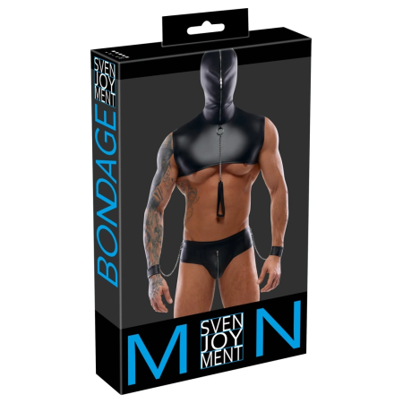 Svenjoyment Bondage Set 2XL - Matte Black Hooded Top & Accessories