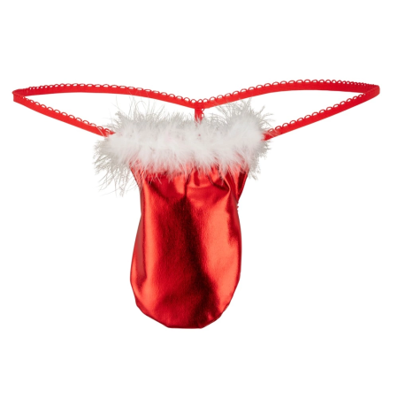 Cottelli Collection Men's Metallic Red Briefs with White Feathers S-L