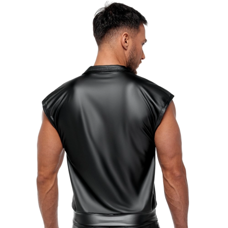 NEK Shirt Matte Black L - Casual Biker Style, Stretchy Comfort