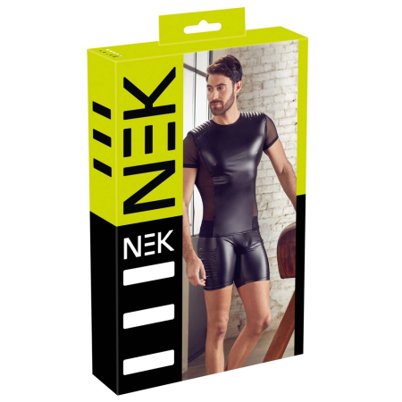 NEK Men's Matte Biker Shirt 2XL Black with Powernet Inserts