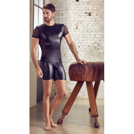 NEK Men's Matte Shirt L - Biker-Inspired, Powernet Side Panels