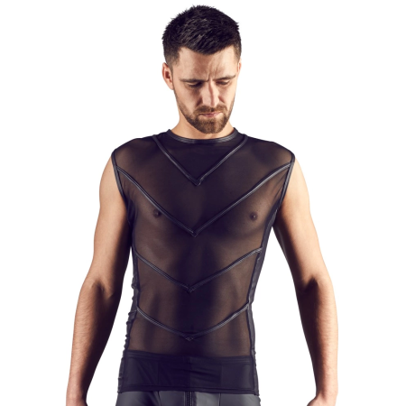 Svenjoyment Men's Shirt XL Powernet Striped Matte Black Design