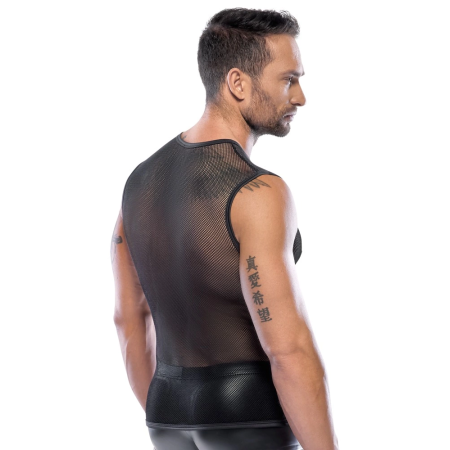 Svenjoyment Men's Mesh Shirt Black M/L - Breathable Polyamide Top