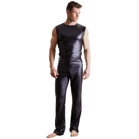 Black Level Men's Matte Black Classic Trousers, S, Straight-Leg Style