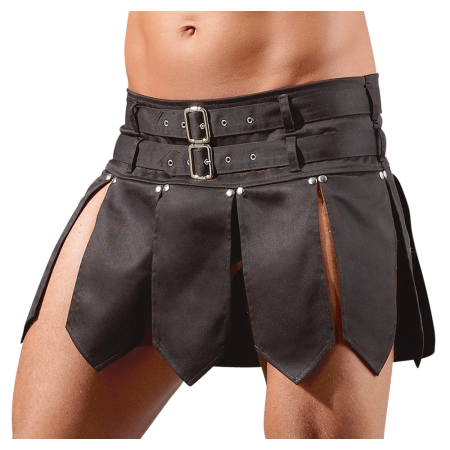 Cottelli Collection Gladiator-Inspired Skirt S Black Adjustable Belts
