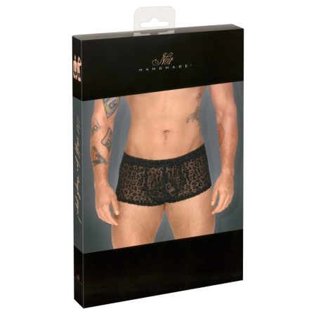 Noir Handmade M.Pants Leo 2XL - Transparent Powernet, Leopard Print