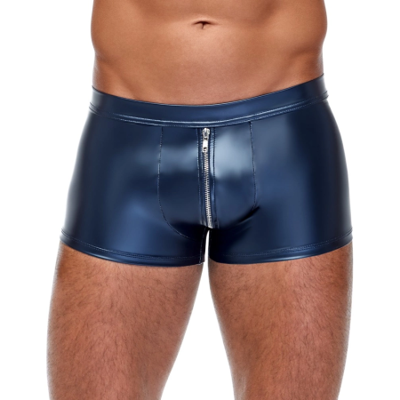 NEK Boxer Briefs Blue 2XL Metallic Matte Finish, Silver Zip Front
