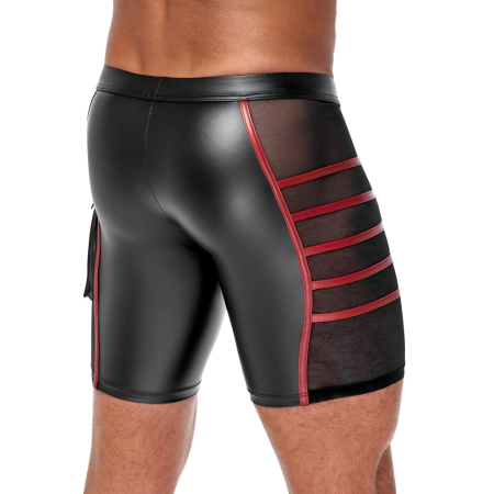 NEK Shorts Black/Red L - Matte Look, Mesh Panels, Functional Pocket