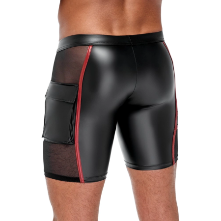 NEK Shorts Black/Red L - Matte Look, Mesh Panels, Functional Pocket