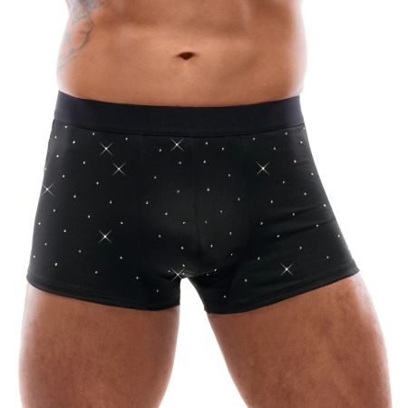 Svenjoyment Men's Microfibre Pants S Black with Rhinestone Detail