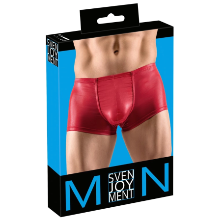 Svenjoyment Shine Red Stretch Men's Pants, Size M, Push-Up Effect