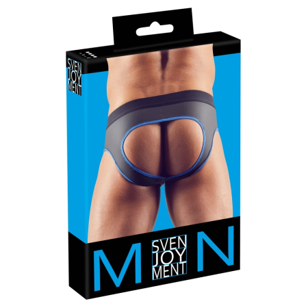 NEK Men's Jock L Black Neoprene-Style Matte Finish, Zipper Front