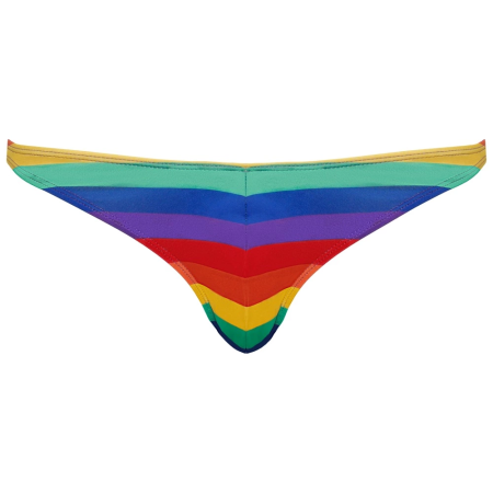 Svenjoyment Thong Rainbow Stripe Men’s Soft Stretch S