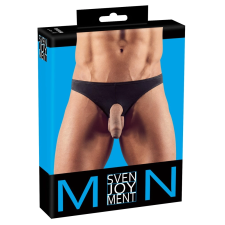 NEK Men’s Anatomical String XL - Black, Stretch Polyamide, Dual Openings