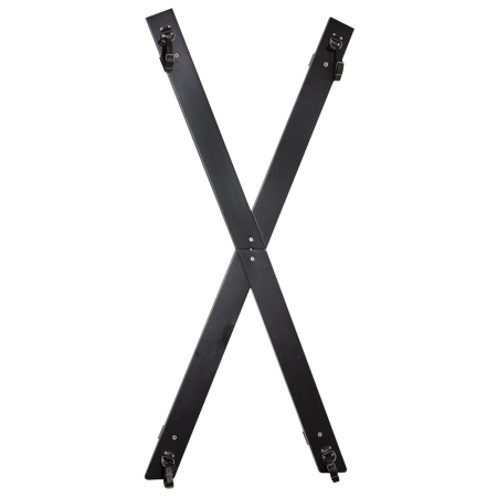 Zado Bondage Cross Black Wall-Mount Set, Adjustable Cuffs, 192x92cm