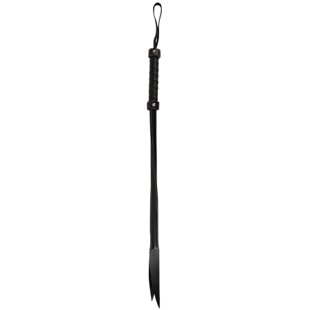 ZADO Twisted Leather Impact Crop with Double Tip 68 cm - Black