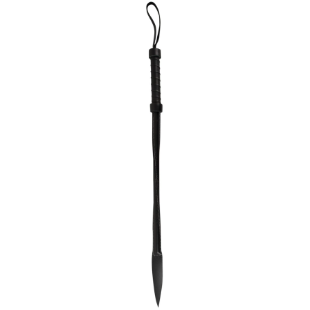 ZADO Twisted Leather Impact Crop with Double Tip 68 cm - Black