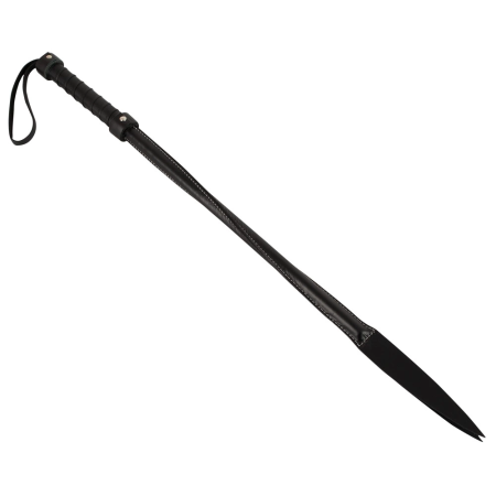 ZADO Twisted Leather Impact Crop with Double Tip 68 cm - Black