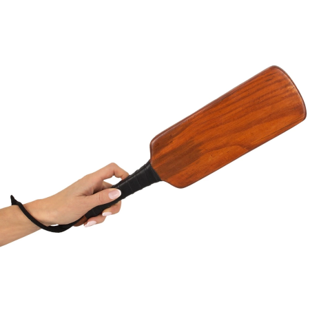 ZADO Solid Wood Impact Paddle with Leather Handle 40 cm