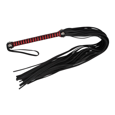 ZADO Leather Flogger Red & Black Handle 76cm
