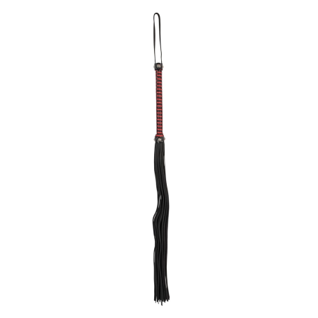 ZADO Leather Flogger Red & Black Handle 76cm