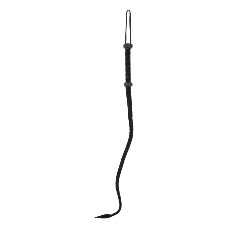 ZADO Single Tail Suede Whip 90cm - Braided Leather, Reinforced Handle