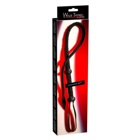 ZADO Single Tail Suede Whip 90cm - Braided Leather, Reinforced Handle