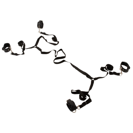 ZADO Bed Restraint Set - Adjustable Leather Restraints, Universal Fit