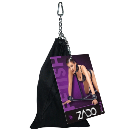 ZADO Adjustable Leather Floor Restraint System Black Split Leather