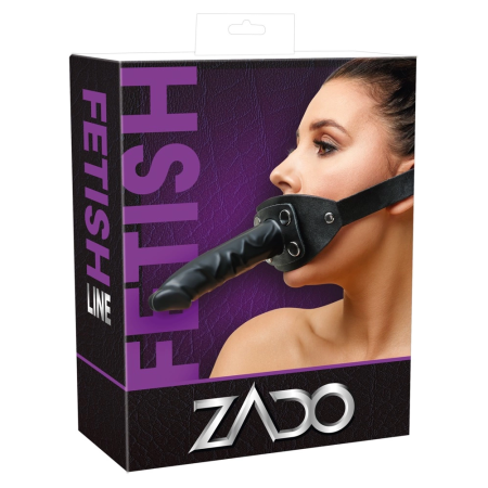 ZADO Intimate Silicone System Adjustable Leather Head Strap Black
