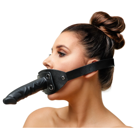 ZADO Intimate Silicone System Adjustable Leather Head Strap Black