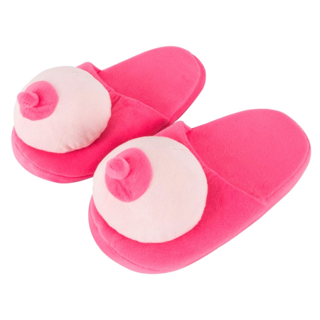 You2Toys Plush Pink Slippers with 3D Fun Motif, Size 42-45