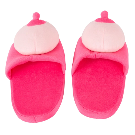 You2Toys Plush Pink Slippers with 3D Fun Motif, Size 42-45
