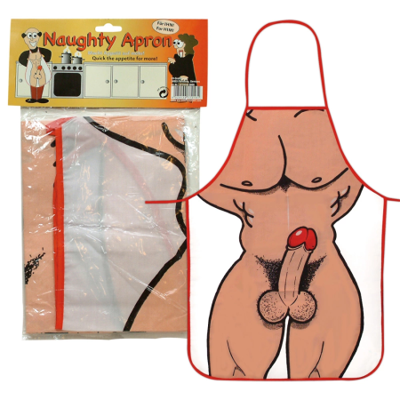 You2Toys Apron Man Cartoon Print White Polyester Novelty
