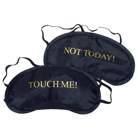 Orion Mood Blindfold Satin Black/Gold Reversible Message 100% Polyester