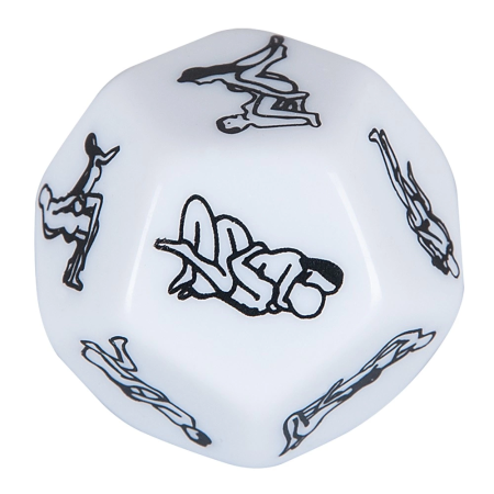 You2Toys What's Next 12-Sided Acrylic Position Dice 3 cm Clear