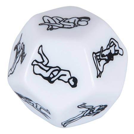 You2Toys What's Next 12-Sided Acrylic Position Dice 3 cm Clear
