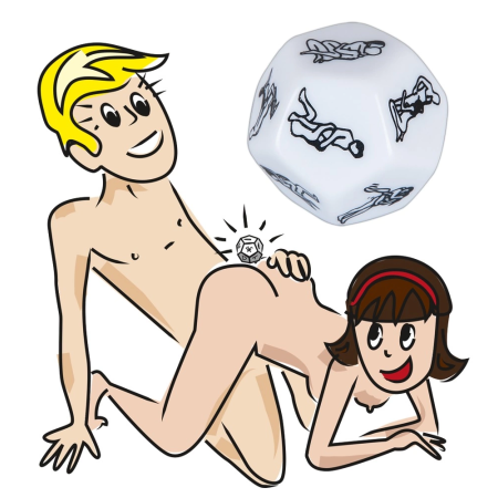 You2Toys What's Next 12-Sided Acrylic Position Dice 3 cm Clear