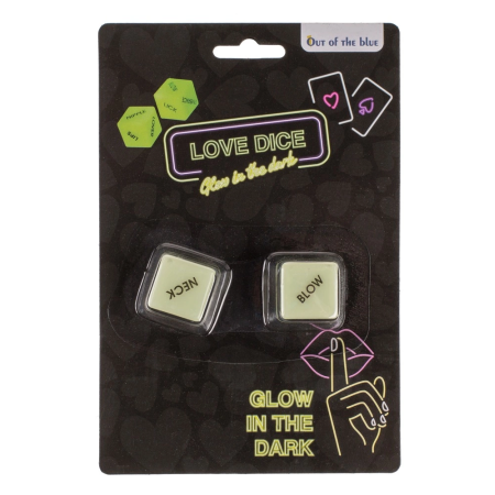 You2Toys Glow-in-the-Dark Dice Set - English, ABS, 2cm, 2pcs