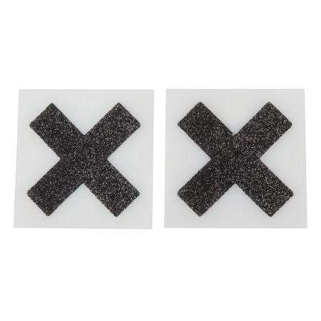 You2Toys Decorative Black Cross Adhesive Nipple Covers 5.9cm
