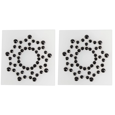 You2Toys Rhinestone Star-Shaped Body Stickers Black 1.5cm Set of 2