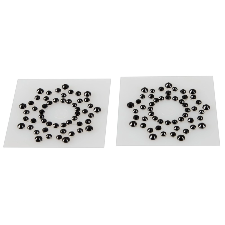 You2Toys Rhinestone Star-Shaped Body Stickers Black 1.5cm Set of 2