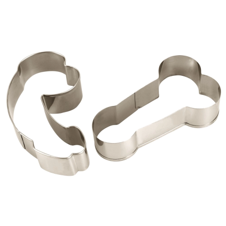 Erotic Bakery Metal Cookie Cutters Set 2pcs 10cm Unique Shape Silver