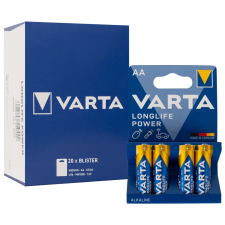 Varta Longlife Power AA Batteries 20-Pack - Reliable Energy Solution
