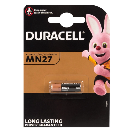 Duracell 27A Alkaline Battery 12V Pack of 10 - Long-lasting Power