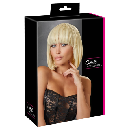Cottelli Collection Bob Style Wig Adjustable Blonde 28cm