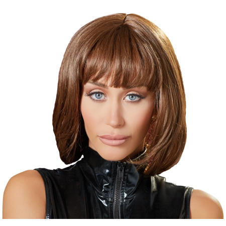 Cottelli Collection Bob Wig Adjustable Brown 28cm Polyester